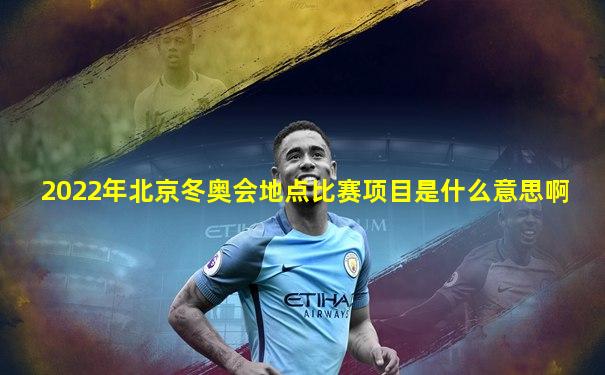2022年北京冬奥会地点比赛项目是什么意思啊