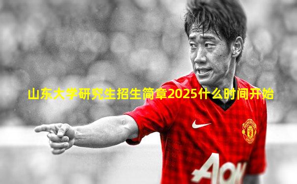 山东大学研究生招生简章2025什么时间开始